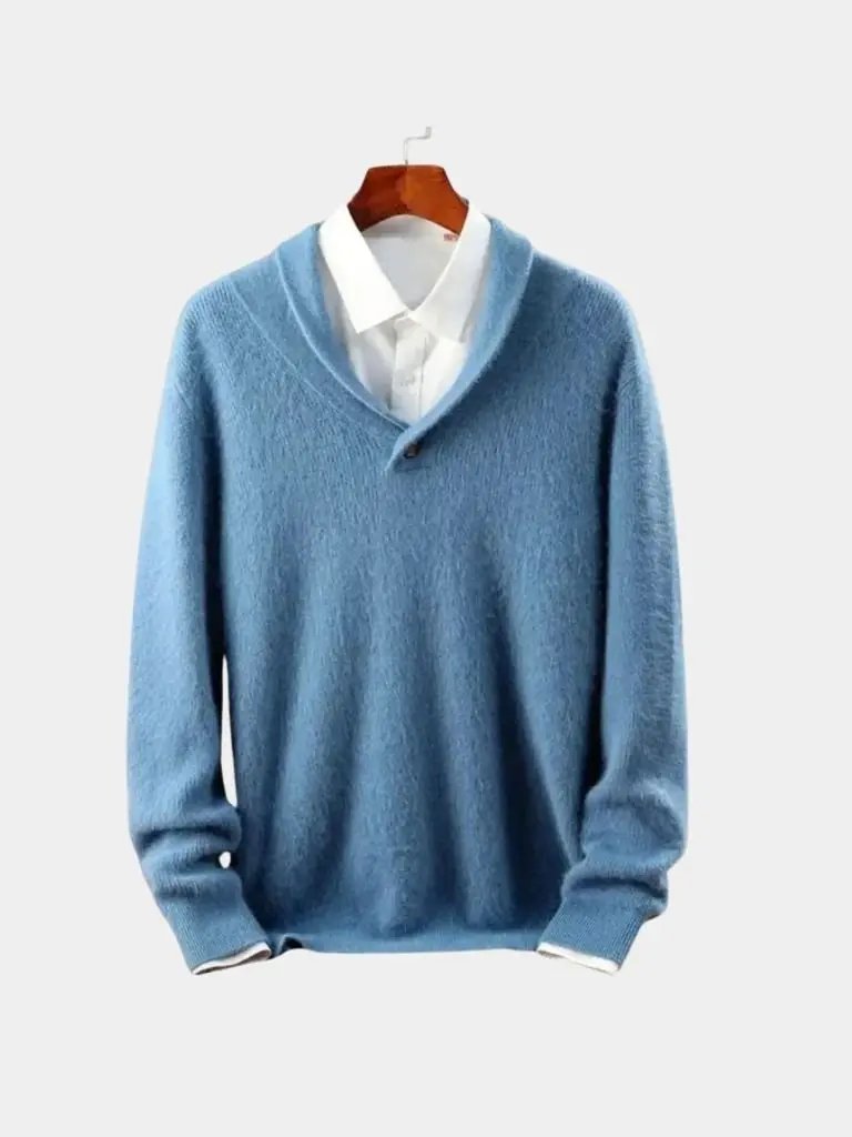 Men’s Cashmere Sweater – Soft Haven Soft Luxury Knit SPECTER